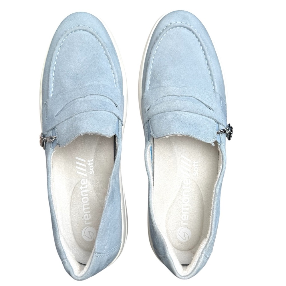 Remote Soft Women's D1C05 Julika Light Blue Platform Loafers Shoes Size 40 8.5-9 - Picture 7 of 13